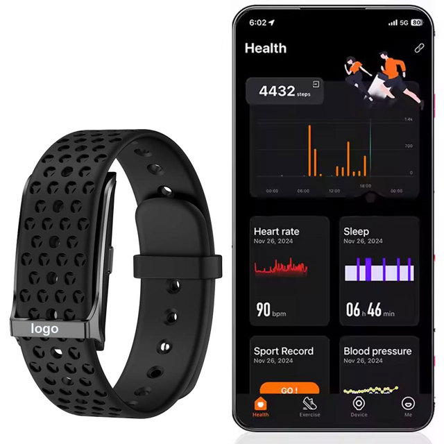 Health Tracker Heart Rate Blood Pressure Vibration Alert Android Ios Compatible Smart Bracelet Band