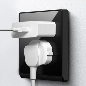 Công Tắc Kính Cường Lực Màu Đen Bảng Điều Khiển Nút Cần Gạt Cá Tính Với Đèn LED Bộ Ổ Cắm Gắn Tường Giấu Kín Loại 86 - Product Image 4