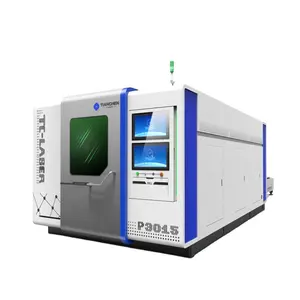 Jinan Tianchen 6KW Ingesloten Uitwisseling Werktafel Beschermende Fiber Laser Snijmachine