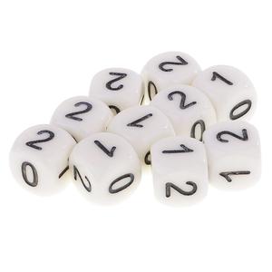 10 pezzi 16mm numeri Set quadrati in lega di zinco acrilico plastico per giochi da tavolo promozioni matematiche - Product Image 3