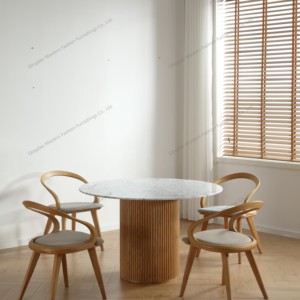 Bắc Âu Đồ Nội Thất Nhà Bếp Pháp Retro Hình Bầu Dục Cổ Gỗ Phòng Ăn Bảng 4 Chỗ Ngồi Óc Chó Nhà Hàng Bàn Ăn Tối Và Ghế Bộ - Product Image 1