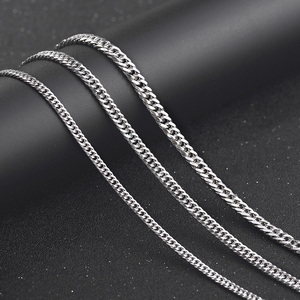 Cadena de eslabones cubanos para hombre, Collar de plata de ley 925 de 4mm/5mm/6mm, estilo hip hop, 4/5/6mm - Product Image 1