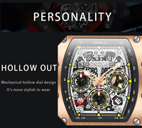 Montre-bracelet de luxe pour homme, nouvelle mode, design unique, marque de créateur, chronographe sport, logo personnalisé, vente en gros