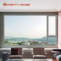 Villa personnalisable Portes et fenêtres à double vitrage pour maison Fenêtre à battant en aluminium à rupture thermique avec écran