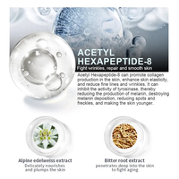 Répare la peau Anti-âge sérum au collagène pour le visage éclaircissant et rétrécissant l'essence des pores acide ascorbique raffermissant 5 en 1 sérum pour le visage