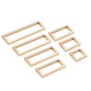 Anneaux en alliage de zinc rectangulaires classiques, robustes et tendance, pour accessoires de sacs à main et quincaillerie de bagages, vente en gros - Product Image 1