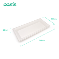 Assiettes en papier jetables écologiques Oasis, nouveau design, biodégradables, en bagasse, imperméables, résistantes à la graisse, sans BPA, 200°C, pour mariages