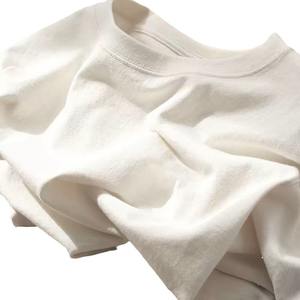 Alta calidad 260GSM 100% algodón en blanco hombres camisetas peso pesado camiseta de gran tamaño impresión personalizada Unisex camiseta - Product Image 1