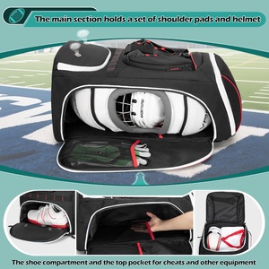 Grand sac à dos et sacs de sport pour équipement de football, basketball, rugby, lutte, équipement d'équipe, sac de sport avec compartiment à chaussures - Product Image 2