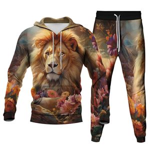 Automne hiver hommes marque de mode décontracté sport ensemble en gros sweat à capuche pantalons de survêtement lâche <span class=keywords><strong>Pull</strong></span> 100% Polyester imprimé - Product Image 4