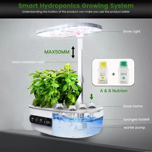 2024 ROHE Hot Sale Protabel Hydroponics Growing System 24w Indoor Garden Smart Hydroponic LED Grow Light