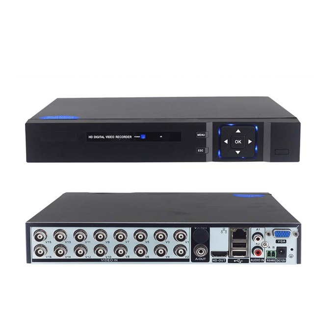 16 Channels Cctv Hybrid 5-in-1 Dvr Price 4K 8.0mp TVI+CVI+AHD+Analog Cms System 16ch Disk Surveillance Video Recorder