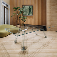 Table de tennis de table de qualité supérieure, moderne, transparente, en verre trempé, personnalisable, standard, pour villa, manoir, maison