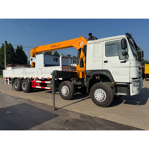 Camion HOWO 8*4 avec grue télescopique montée sur camion, capacité de levage de 12 tonnes, camion à bras droit d'<span class=keywords><strong>occasion</strong></span> - Product Image 5