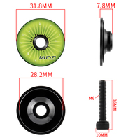 MUQZI Tapa Superior de Potencia para Bicicleta de 25 Estilos, Cubierta de Dirección de Aleación de Aluminio para Bicicleta de Montaña o Carretera, Tapa para Horquilla de 28.6 mm
