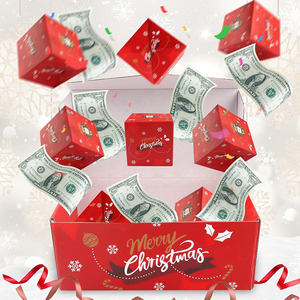Caja de regalo de Navidad con explosión sorpresa de papel de alta calidad barata 8114 con bolsa de embalaje para regalo de Navidad caja de regalo sorpresa roja - Product Image 3