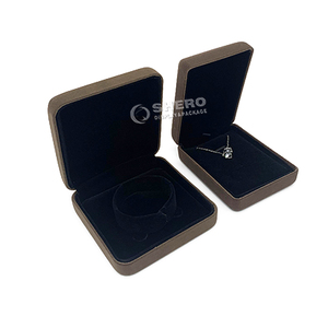 Jewelry <b>Box</b> Pendant <b>Earrings</b> Bracelet Ring Necklace Gift Boxes Cases Wedding Velvet Iron Square Jiesheng Brand - Product Image 5