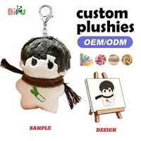 Fournisseur de porte-clés en peluche, porte-clés en peluche d'anime japonais personnalisé avec coton PP, porte-clés en peluche d'idole personnalisé OEM
