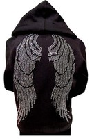 Grandes Ailes d'Ange Fer sur Strass Transfert Strass Fer sur Bling Hot Fix Strass Applique