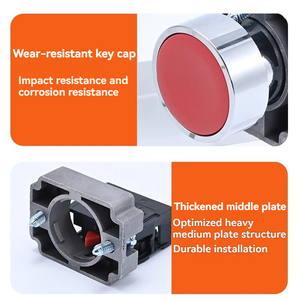 Interrupteur à bouton ZB2 en métal à réinitialisation automatique IP65 1NO/1NC commandes démarrage/arrêt XB2-BA31 d'urgence/42/BD33/<span class=keywords><strong>21</strong></span> 10A bouton plat - Product Image 3