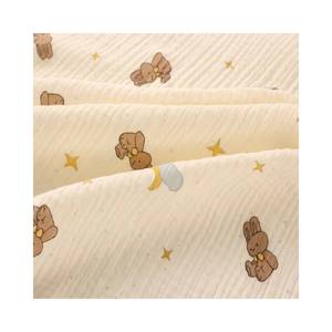 Tela de Muselina de Algodón 100% Orgánico, <span class=keywords><strong>Doble</strong></span> Capa, Estampado Personalizado, para Coser, Envoltura para Bebé, Venta al por Mayor, Barata, 2024 - Product Image 4