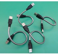 30cm USB-Verlängerung kabel von Stecker zu Stecker LED-Licht lüfter adapter kabel Flexibles Metallschlauch-Netzteil kabel