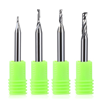 HOZLY 3A Fresa espiral de un solo filo, corte de 3.175mm HRC55, broca de carburo OEM con ángulo de hélice de 10-12° para acrílico y MDF