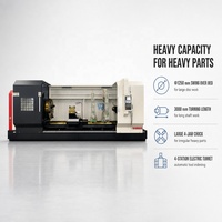 Tour CNC à grande alésage de broche CK61125, alésage traversant de 130 mm, portée de 1250 mm, machine de tournage robuste à banc plat pour barres de tournage