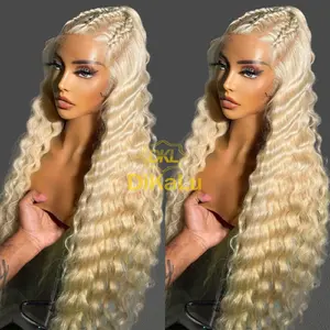 DKL 40 Inch Glueless Full Hd Lace Wigs,100% Virgin Hair Blonde 613 Full Lace Wig,Full Lace Human Hair Wigs For Black Woman