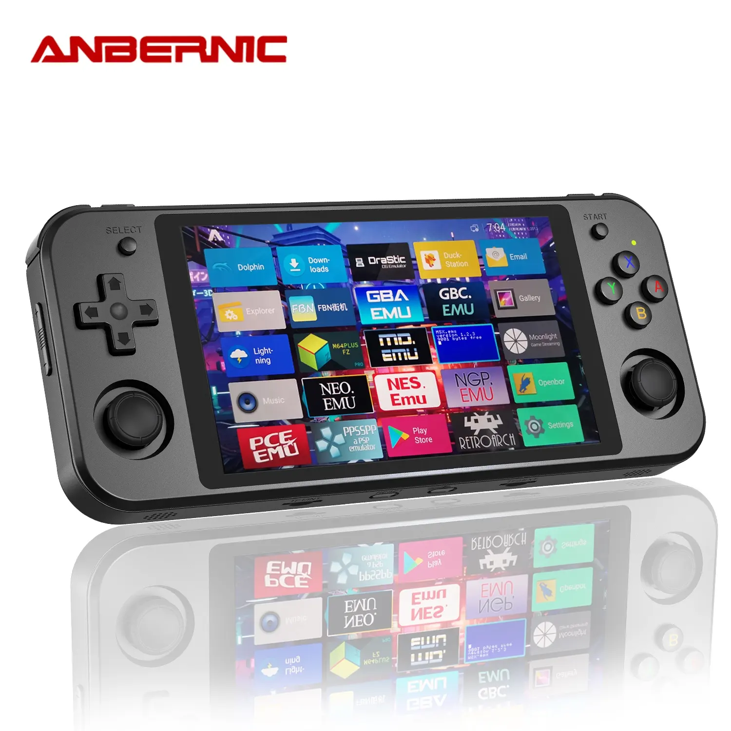 ANBERNIC elde kullanılır oyun konsolu RK3399 Linux Android çift sistem 5.36 inç OCA ekran RG552 Retro çalar en iyi PC oyun