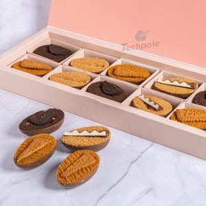 Tốt Nhất Bán Bán Buôn Hồng Pastry Hộp Sang Trọng Rõ Ràng Bánh Bánh Mì Bánh Donut Sushi Cookie Snack Bánh Giấy Đóng Gói Hộp Với Chèn - Product Image 3