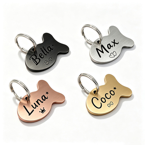 Placa de Identificación para Gatos, Etiquetas Personalizadas para Mascotas, Acero Inoxidable Duradero, Etiqueta Pequeña para Perros y Gatos - Product Image 1