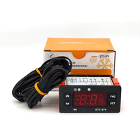 Controlador de Temperatura ETC-974 CA 110V 220V CC 12V 24V, Termostato de Control de Calefacción y Descongelación para Refrigerador con Sensor NTC Dual