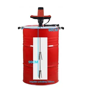 Electric Motor Ink Agitator Pneumatic Suspended 200L Drum Tank Agitator color mixing milk mixer