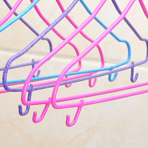 Plastic Coated Clothes Hanger Rectangle Shape <b>With</b> <b>Hooks</b> For Adult Clothing Drying And Storage Organizing - Product Image 2