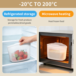 Sacs de conservation en silicone de qualité alimentaire, non toxiques, adaptés au congélateur, avec un design classique, ensemble pliable pour la cuisine, le rangement des trousseaux de secours médicaux - Product Image 5
