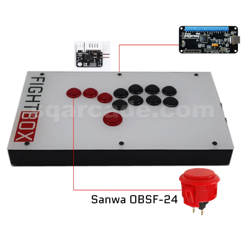 PS5/PS4/PC Sanwa OBSF-24 30 Arcade FightBox Brook Fighting UFB-UP5 Hitbox Style Joystick Fight Stick Arcade Game Controller