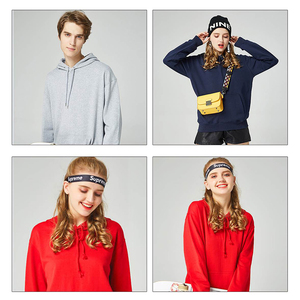 300G Pure Color Pull à capuche à col rond 80% coton 20% Polyester pour hommes et femmes - Product Image 4