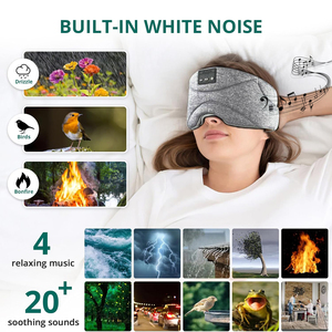 <span class=keywords><strong>Casque</strong></span> de Sommeil <span class=keywords><strong>Bluetooth</strong></span> Intelligent avec Minuteur et <span class=keywords><strong>Bruit</strong></span> Blanc, Masque de Sommeil avec Haut-Parleurs Ultra-Mince, Tissu Rafraîchissant pour Dormeurs Latéraux - Product Image 3