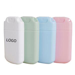 Custom logo <b>Plastic</b> Flat <b>Pocket</b> 20ml 30ml Credit Card Spray Bottle Disinfection Alcohol Sprayer Bottle - Product Image 1