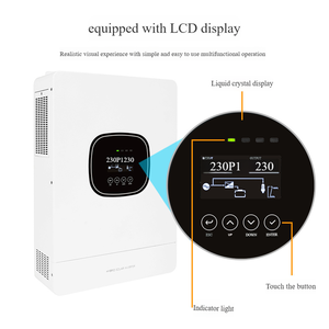 3.6KW IP65 Smart Double Sortie Hybride Onduleur Solaire Monophasé Grille avec Écran LCD Prend En Charge Les Batteries 24V - Product Image 2
