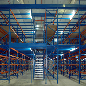 מחסן אחסון מותאם אישית ביניים מורט כבד עומס מתלה אחסון מדף מורט מערכת קומת ביניים - Product Image 1