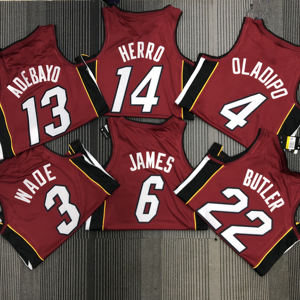 <span class=keywords><strong>Maillot</strong></span> de basket-ball de qualité thaïlandaise, Heat Press <span class=keywords><strong>Miami</strong></span>, <span class=keywords><strong>Wade</strong></span> Adebayo Herro Jimmy Butler James, uniforme - Product Image 1