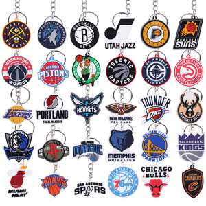 Nuovi Arrivi Portachiavi a Forma Personalizzata in Gomma PVC 2D Squadra di Basket Anello Portachiavi in Plastica Ingrosso Fabbrica Vendita Promozionale - Product Image 1