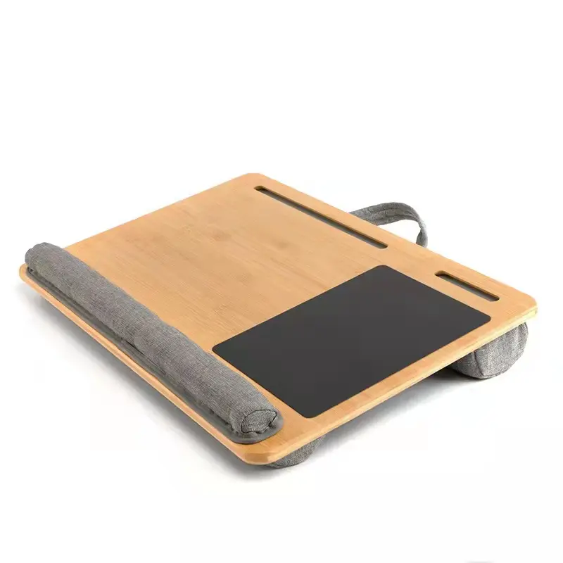 wood computer table with mouse pad laptop lap table for bed sofa