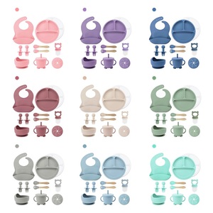 Set de Babero de Silicona con Dibujos Animados para Niños y Cubiertos, Artículos para la Alimentación y Destete, Libre de BPA, Paquete de 11 Piezas - Product Image 5