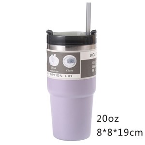 Frasco de vacío portátil de acero inoxidable 304 de doble capa de 20oz, taza y termo para coche para café, fiesta, listo para taza de Bulba fría - Product Image 6