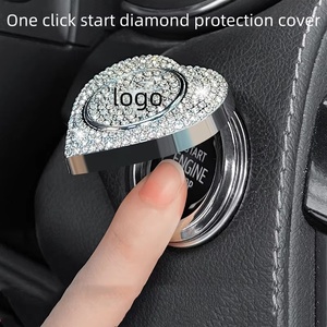 Tùy chỉnh phổ tim Rhinestone Biểu tượng logo đẩy bắt đầu/dừng nút Kit nội thất Phụ Kiện Xe Hơi - Product Image 5
