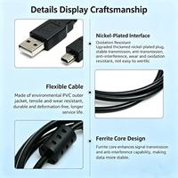 Câble d'extension USB-A vers Mini USB 5 broches, port en forme de T, conducteur tout cuivre, isolation PVC, charge rapide, transfert de données