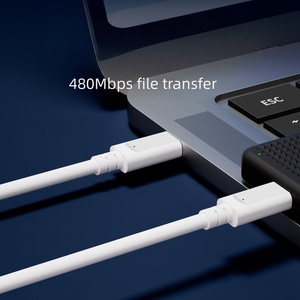 Câble <span class=keywords><strong>de</strong></span> charge rapide USB 2.0 C vers C DFX 100W 5A, 2M, conducteur en cuivre pur PVC, puce E-Marker, 480 Mbps pour iPhone/Android, MacBook, ordinateur portable - Product Image 3